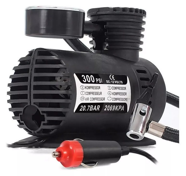 Mini Compresor de Aire Portátil para Llantas | 300 PSI | 80W