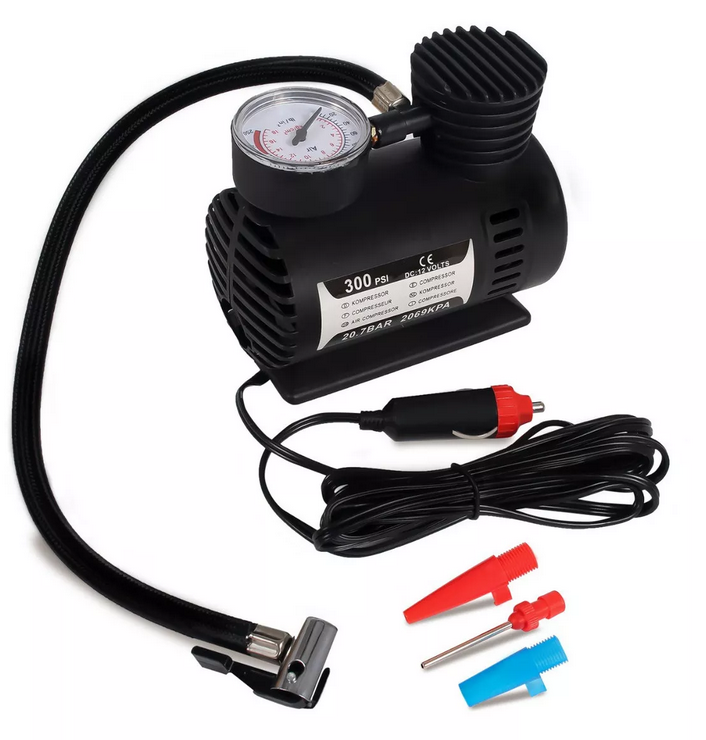 Mini Compresor de Aire Portátil para Llantas | 300 PSI | 80W