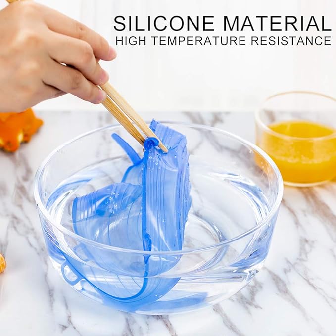 30 Tapas de Silicón Reutilizables para Alimentos