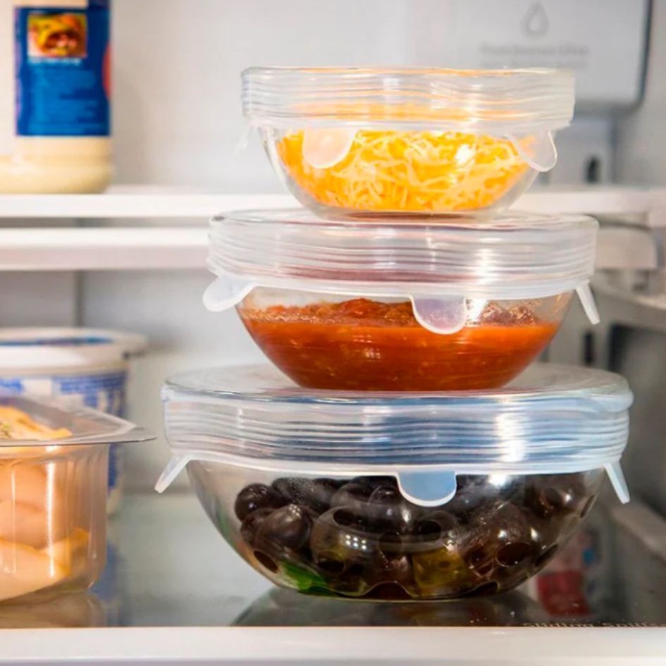 18 Tapas de Silicón Reutilizables para Alimentos