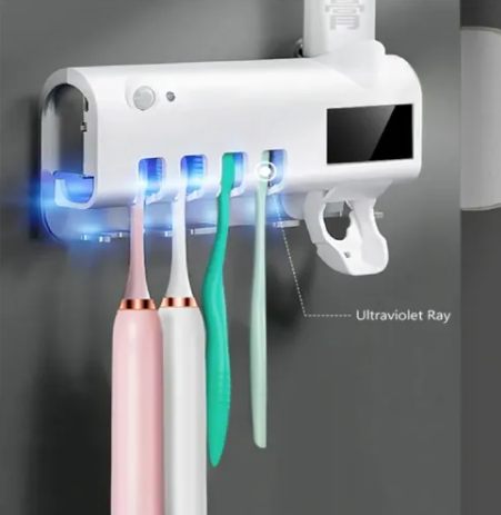 Esterilizador de Cepillos UV con Dispensador de Pared