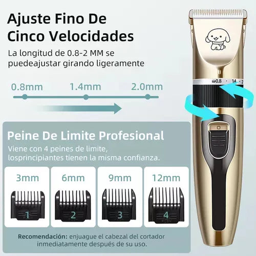 Máquina Cortapelo para Mascotas | Ultrasilenciosa 50 dB
