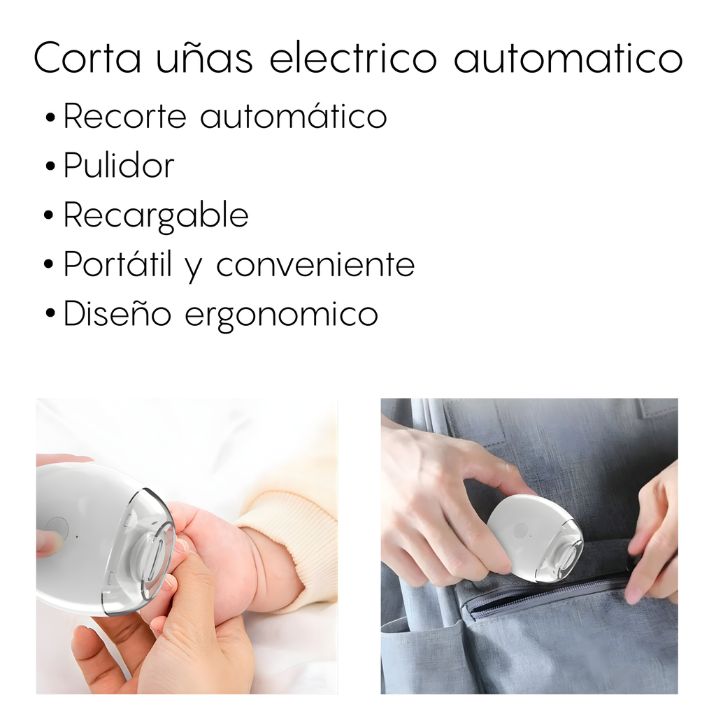 Cortaúñas Eléctrico Automático Recargable | Toda la Familia
