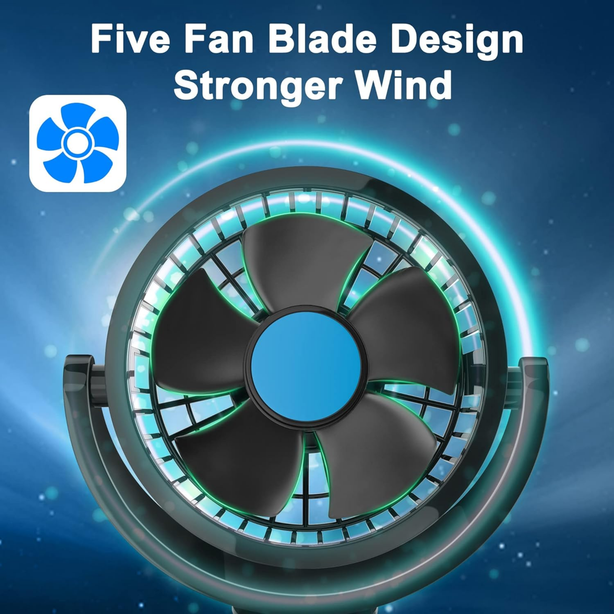 Ventilador Doble 360° para Auto | Doble Cabezal Giratorio