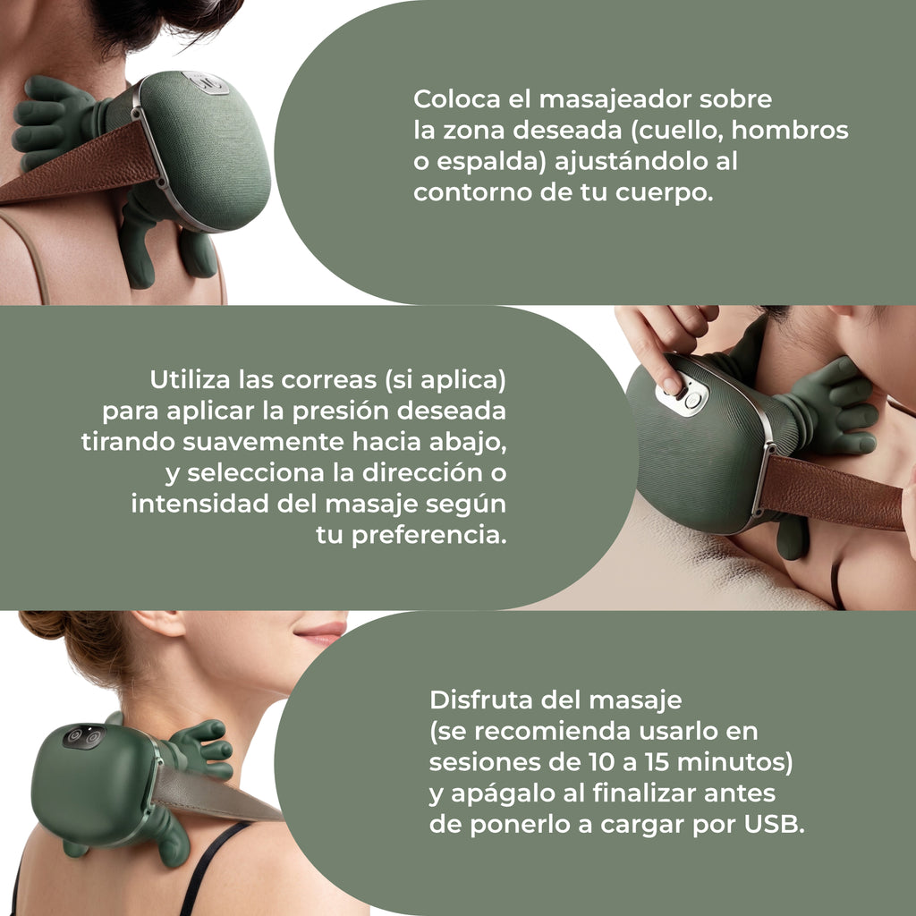 Masajeador Eléctrico 4D de Cuello y Hombros con Calor