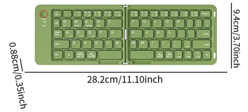 Teclado Bluetooth Plegable | Conexión 3 Dispositivos | Portátil