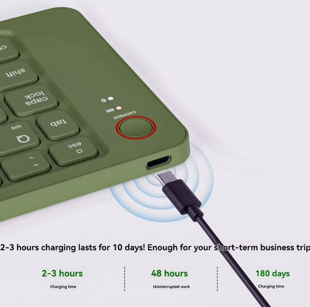 Teclado Bluetooth Plegable | Conexión 3 Dispositivos | Portátil